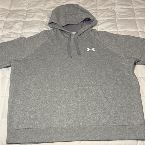 Under Armour Fleece Cotton-Blend ColdGear Short Sleeve Hoodie Sweatshirt - Picture 1 of 9